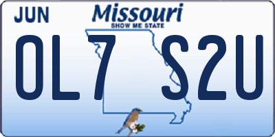 MO license plate OL7S2U