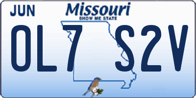 MO license plate OL7S2V