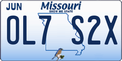 MO license plate OL7S2X