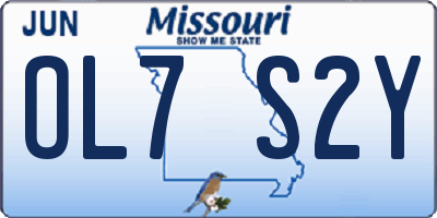 MO license plate OL7S2Y