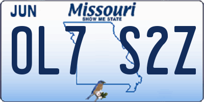 MO license plate OL7S2Z