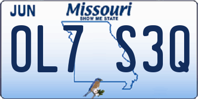 MO license plate OL7S3Q