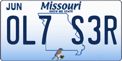 MO license plate OL7S3R