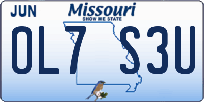 MO license plate OL7S3U