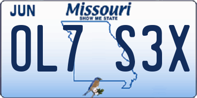 MO license plate OL7S3X