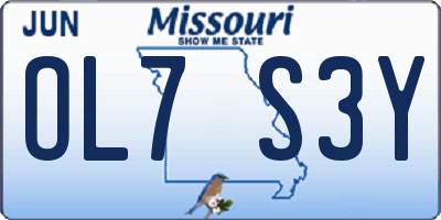 MO license plate OL7S3Y