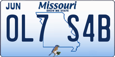 MO license plate OL7S4B