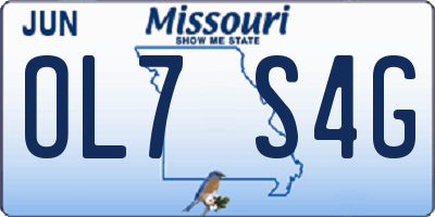MO license plate OL7S4G