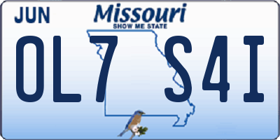 MO license plate OL7S4I