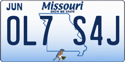 MO license plate OL7S4J