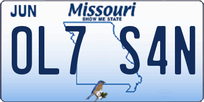 MO license plate OL7S4N