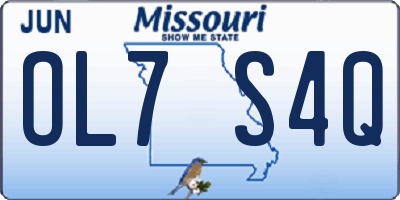 MO license plate OL7S4Q