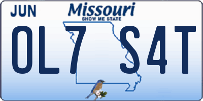 MO license plate OL7S4T