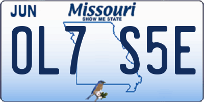 MO license plate OL7S5E