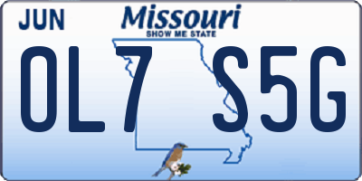MO license plate OL7S5G