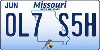 MO license plate OL7S5H