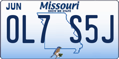 MO license plate OL7S5J