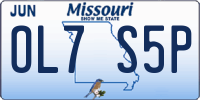MO license plate OL7S5P