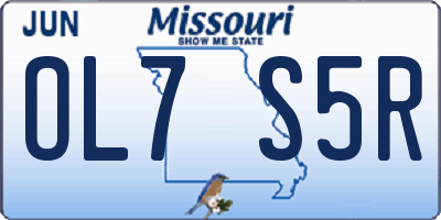 MO license plate OL7S5R