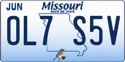 MO license plate OL7S5V