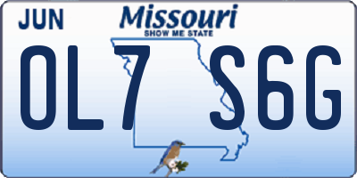 MO license plate OL7S6G