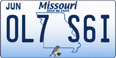 MO license plate OL7S6I