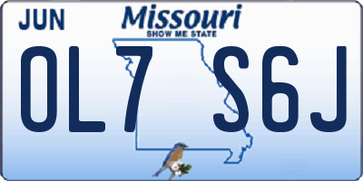 MO license plate OL7S6J