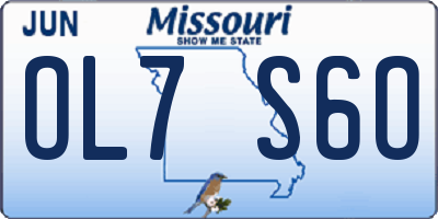 MO license plate OL7S6O