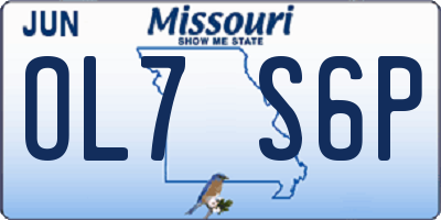 MO license plate OL7S6P