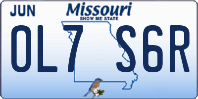 MO license plate OL7S6R