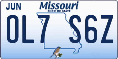 MO license plate OL7S6Z