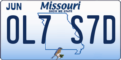 MO license plate OL7S7D