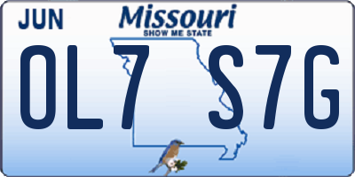 MO license plate OL7S7G