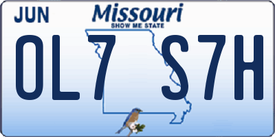 MO license plate OL7S7H
