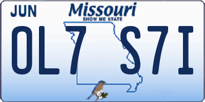 MO license plate OL7S7I