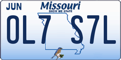 MO license plate OL7S7L