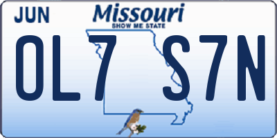 MO license plate OL7S7N