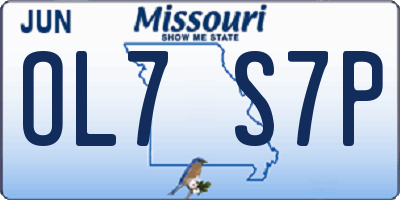 MO license plate OL7S7P
