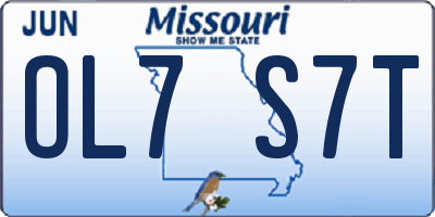 MO license plate OL7S7T