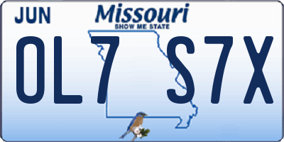 MO license plate OL7S7X