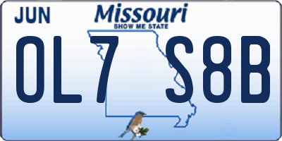 MO license plate OL7S8B