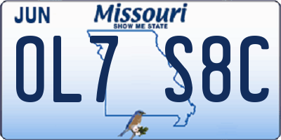 MO license plate OL7S8C