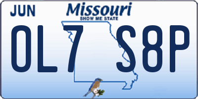 MO license plate OL7S8P