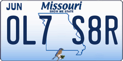 MO license plate OL7S8R