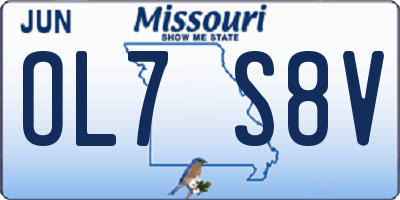 MO license plate OL7S8V