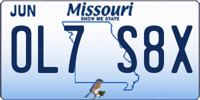 MO license plate OL7S8X