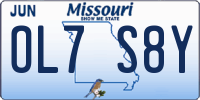 MO license plate OL7S8Y