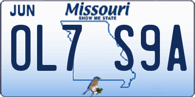 MO license plate OL7S9A