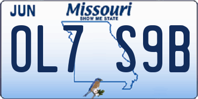 MO license plate OL7S9B