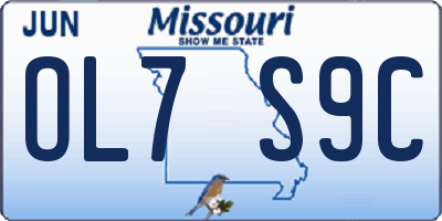 MO license plate OL7S9C